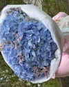 Букет голубых гортензий с лимониумом