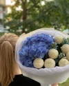 Букет с гортензией и хризантемой №98