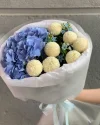 Букет с гортензией и хризантемой №98