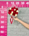 Букет 15 роз Кения 35 см в пленке