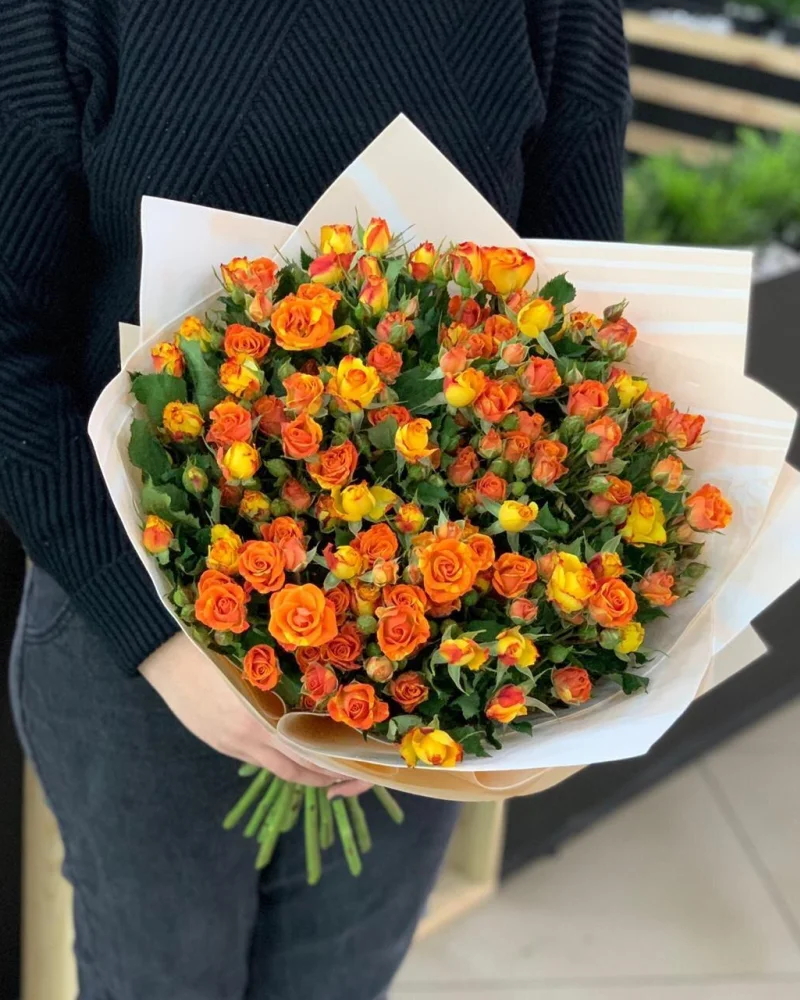 Букет кустовая роза XL