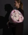 Букет цветов Презент из хризантем (персиковый)