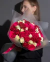 Букет 45 роз Кения 35 см в пленке