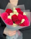 Букет 19 роз Кения 35 см в пленке